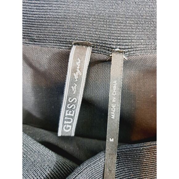 Guess Women's Black Short Y2K Mini Skirt Sequin Detail Size Medium - Picture 3 of 5